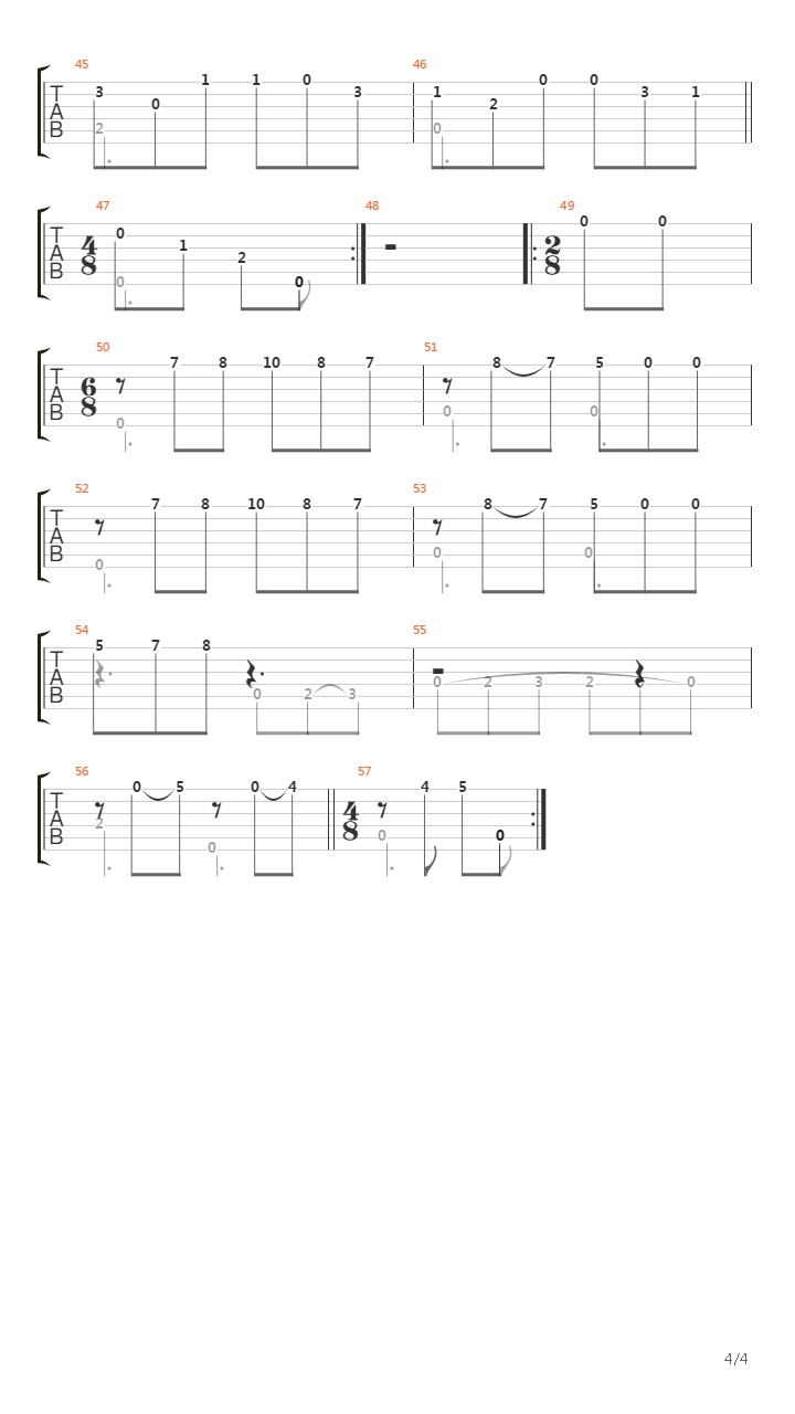 Sonata No 26 In A Ms 84(奏鸣曲)吉他谱