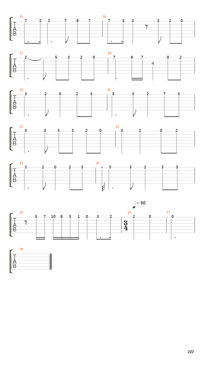 Sonata Op3 No 6(奏鸣曲)吉他谱
