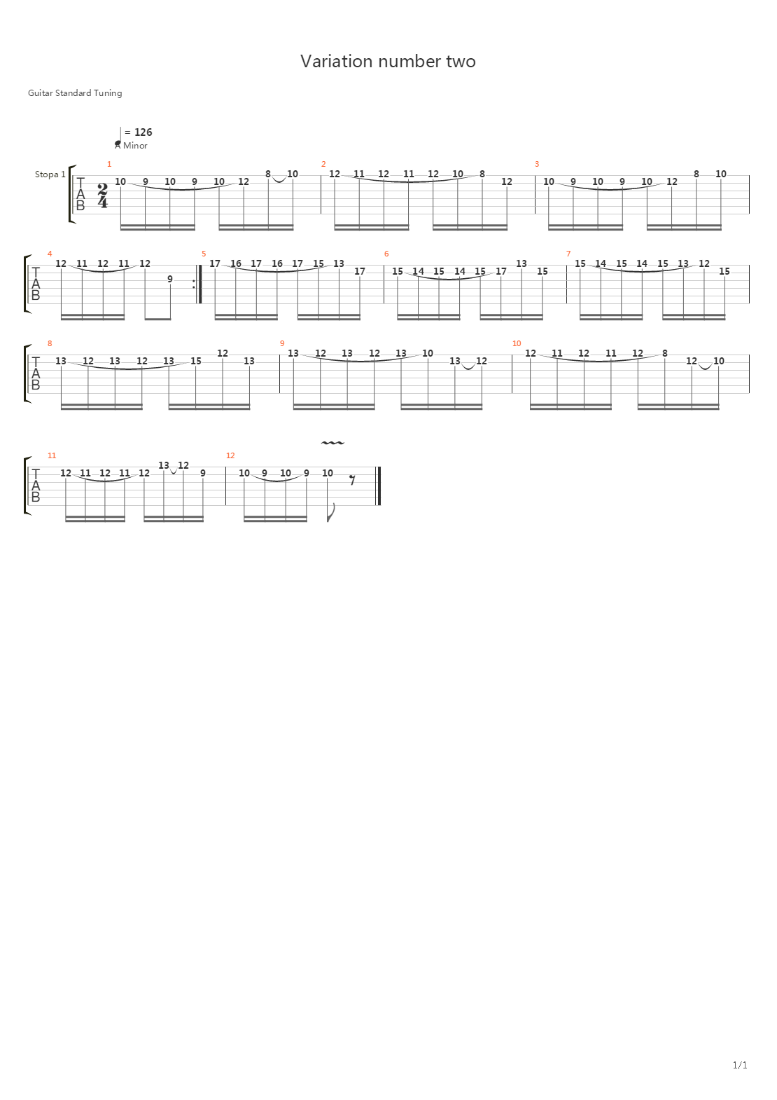 变奏曲2号吉他谱