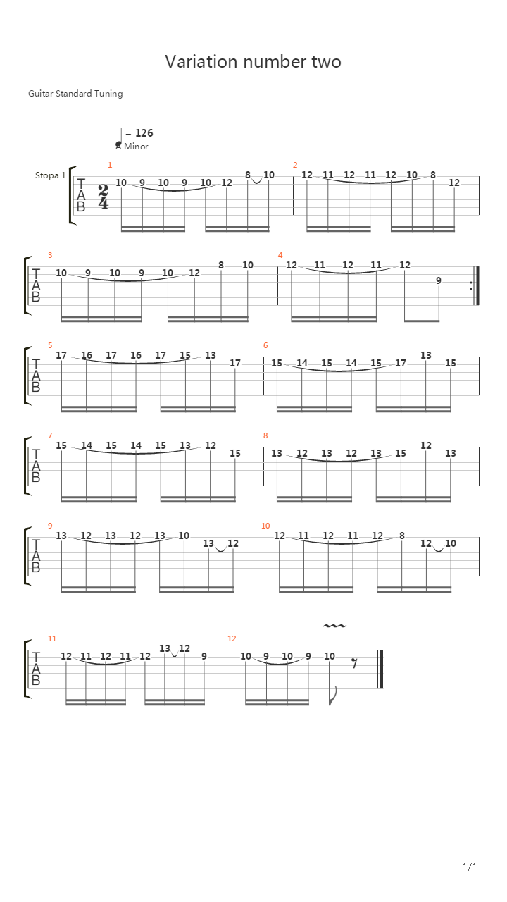 变奏曲2号吉他谱