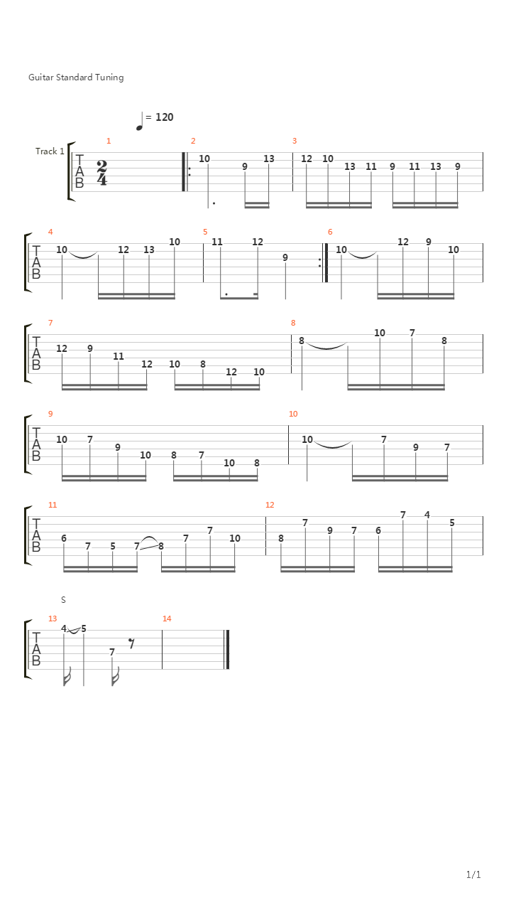 变奏曲10号吉他谱