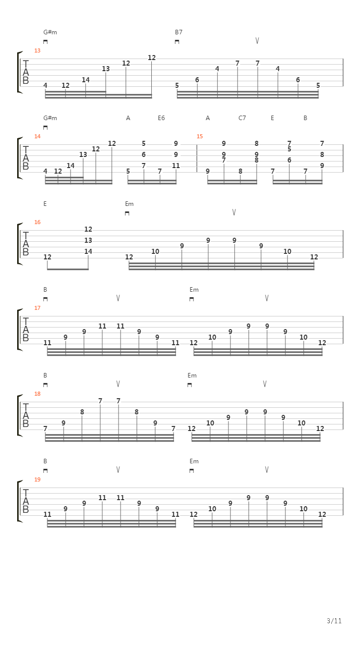 二十四首随想曲 No吉他谱