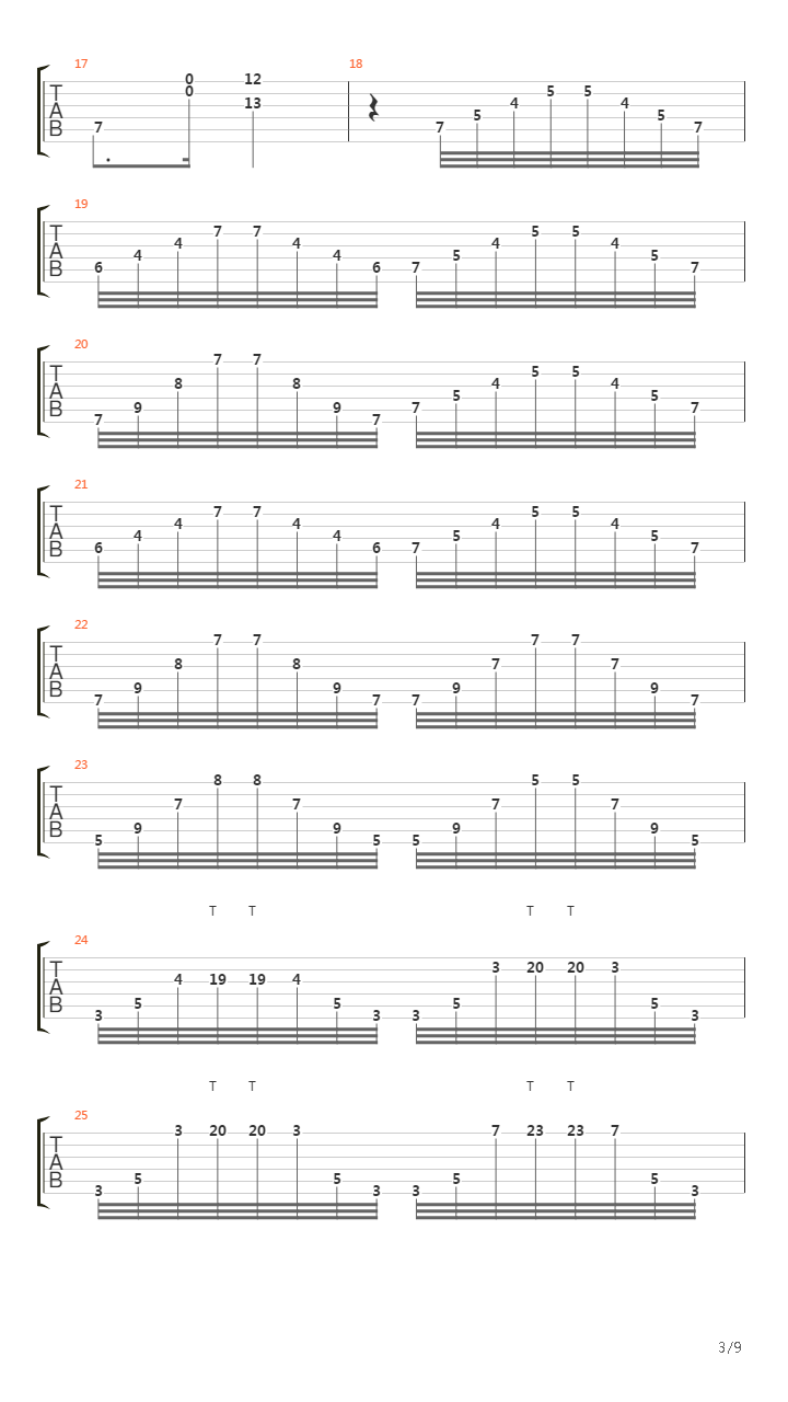 二十四首随想曲 No 1吉他谱