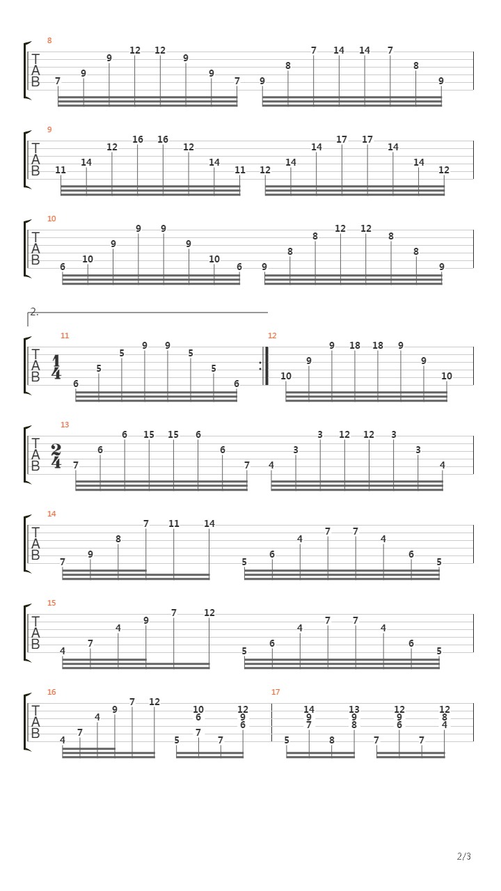 二十四首随想曲 No 1吉他谱