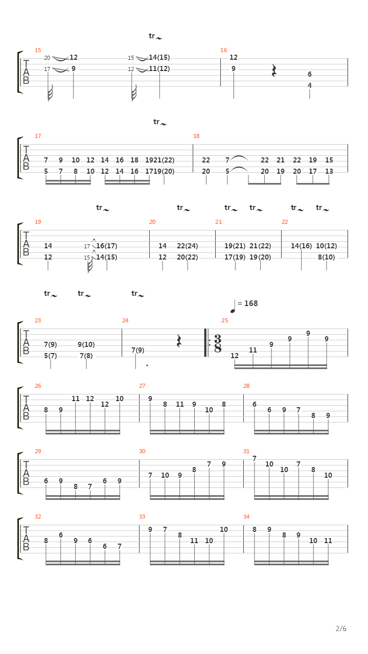 二十四首随想曲 No 3 Sost-presto-sost In Mi Minore吉他谱