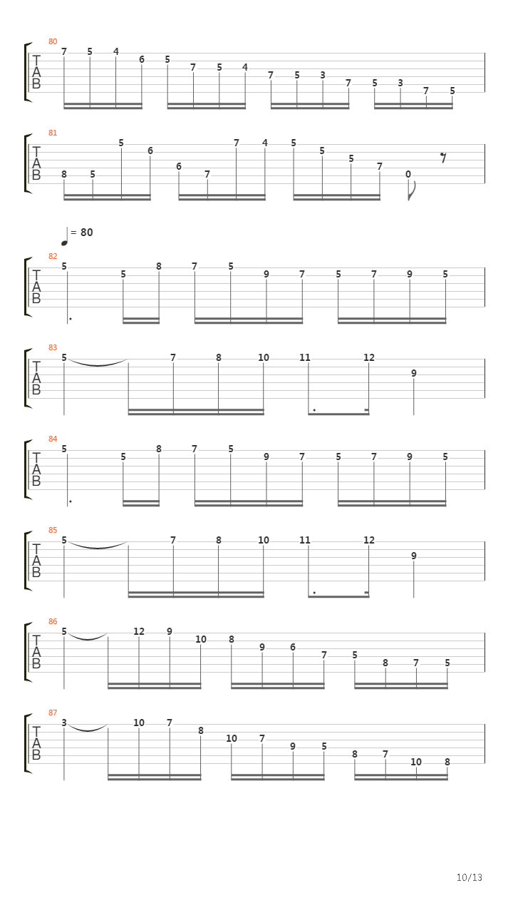 二十四首随想曲 No 5吉他谱