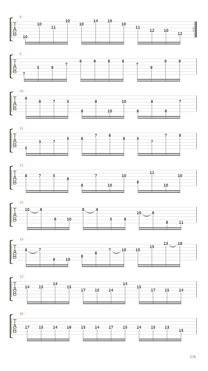 二十四首随想曲 No 16吉他谱