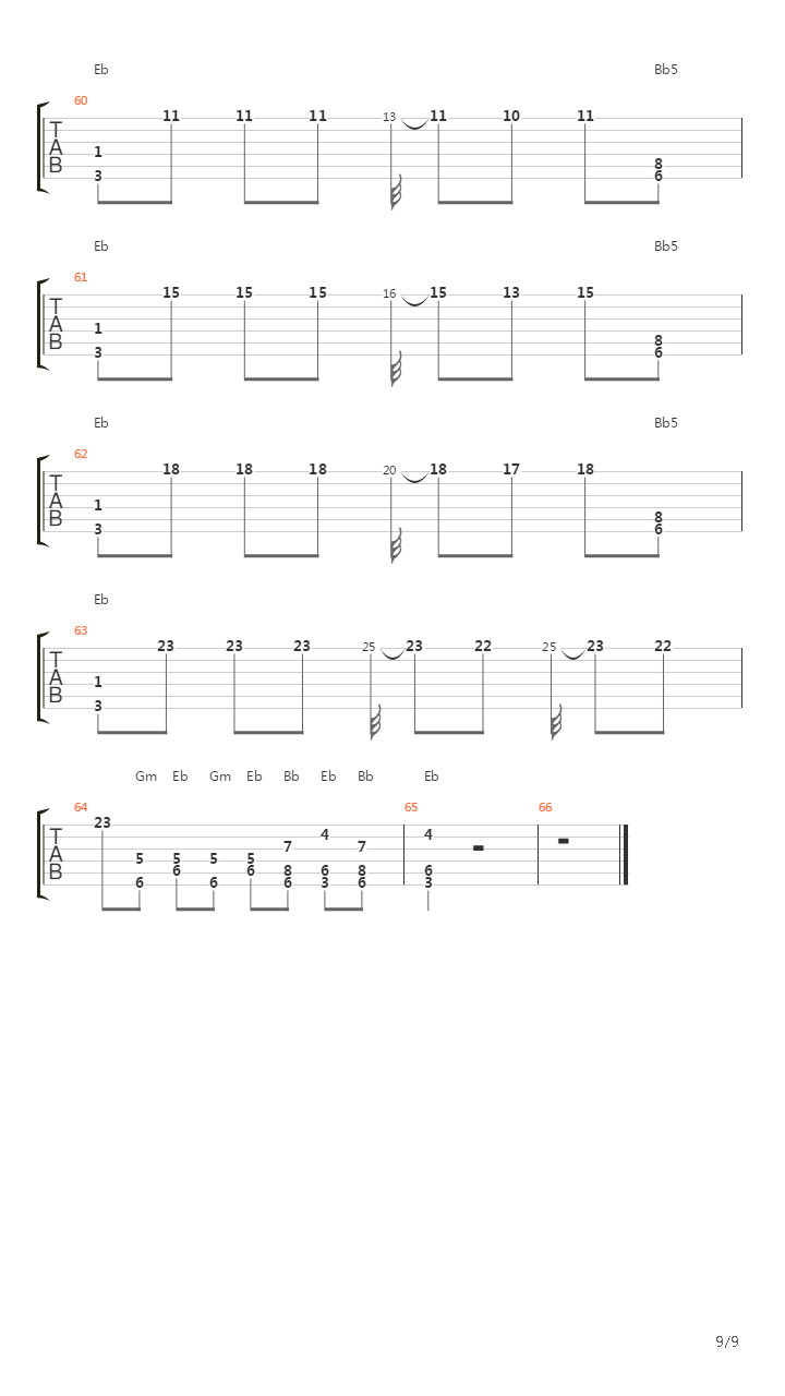 二十四首随想曲 No 19 - Lento - Allegro Assai In Mi Bemolle Maggiore吉他谱