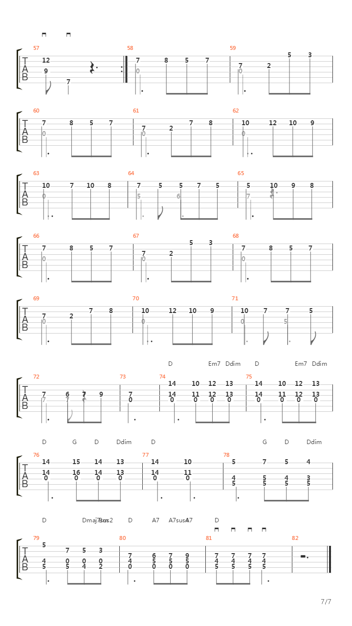 二十四首随想曲 No 20 - Alegretto In Re Maggiore吉他谱