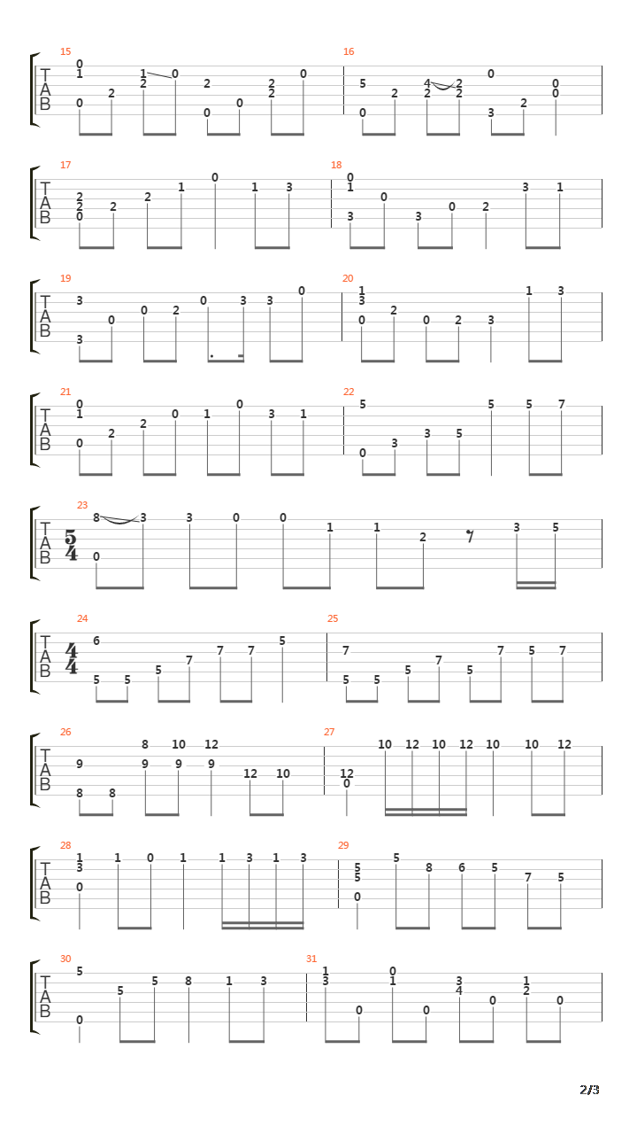 Childhood Memory(童年记忆)吉他谱