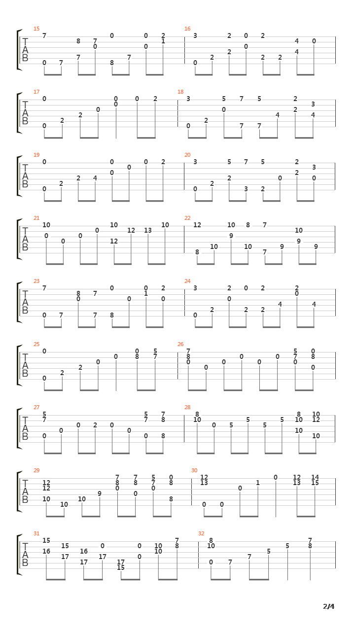 Childhood Memory(童年记忆)吉他谱