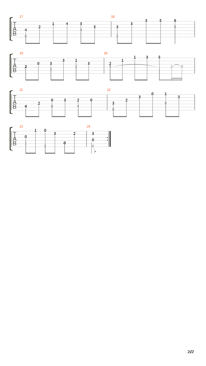 Bwv 1007 Minuet 2 In D吉他谱