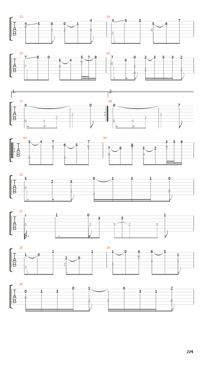 Bwv 997 Gigue In A Minor吉他谱