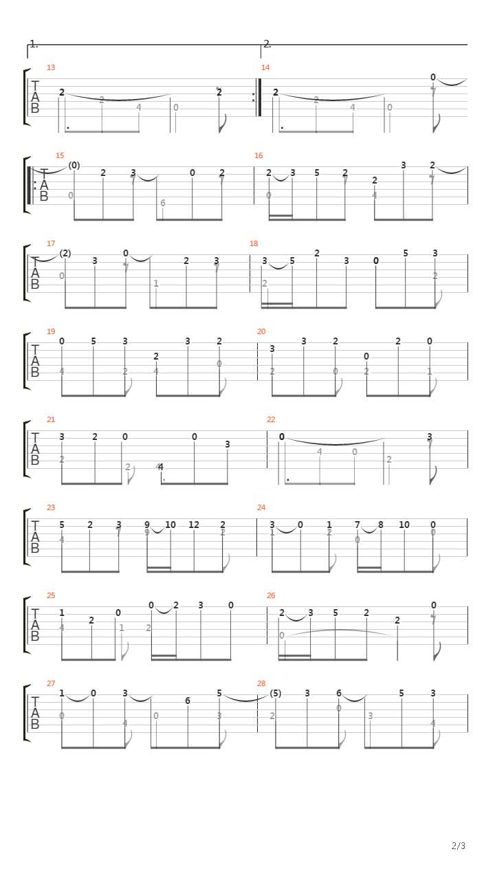 Bwv 1007 Gigue吉他谱