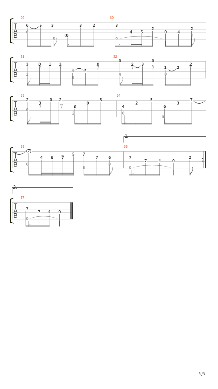 Bwv 1007 Gigue吉他谱