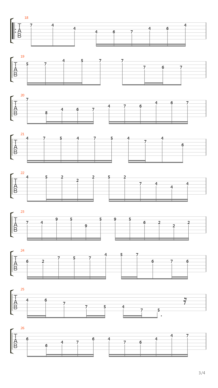 Gigue From Sonata N 3 For Violin吉他谱