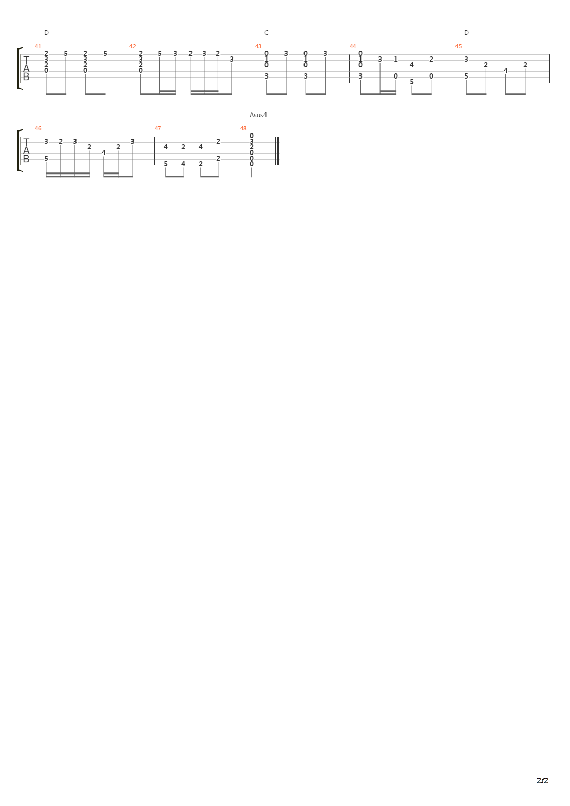 吉格舞曲吉他谱