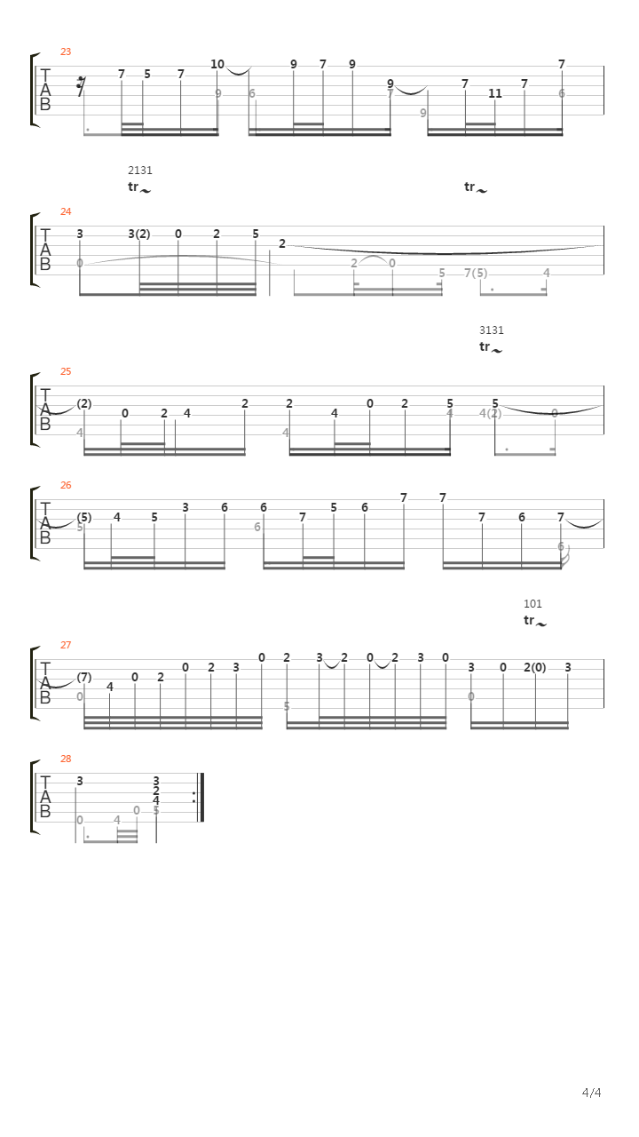 Bwv 825 Sarabande吉他谱