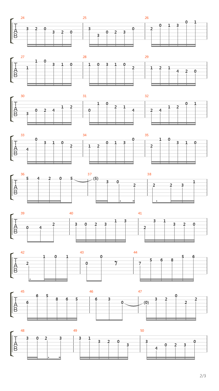 2 Part Invention In D Minor吉他谱