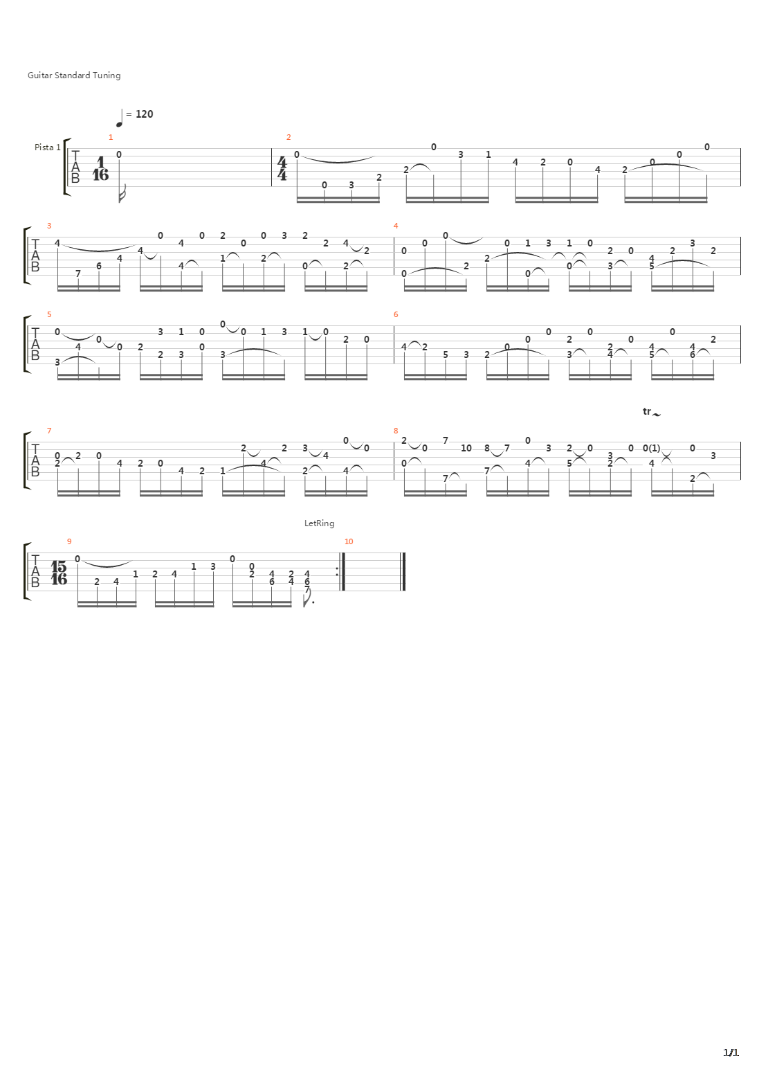 Allemande(阿勒芒德舞曲)吉他谱