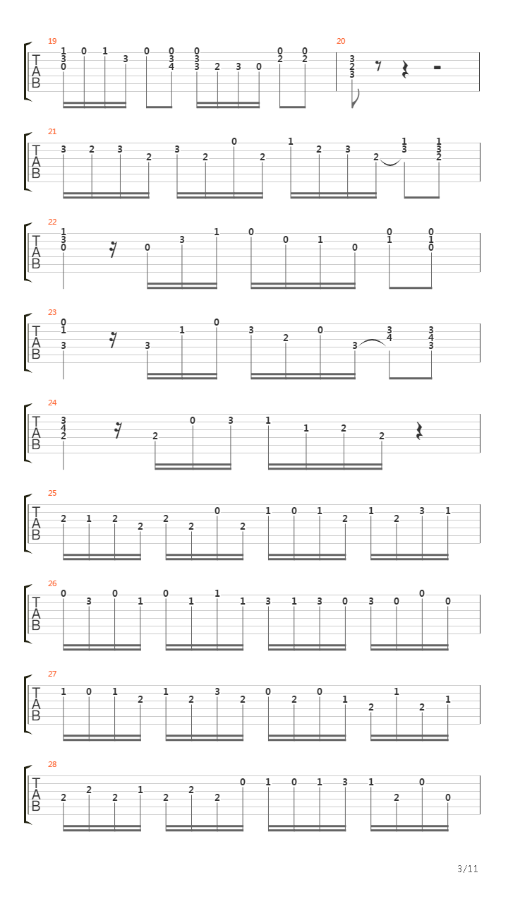 Bwv 538 Toccata吉他谱