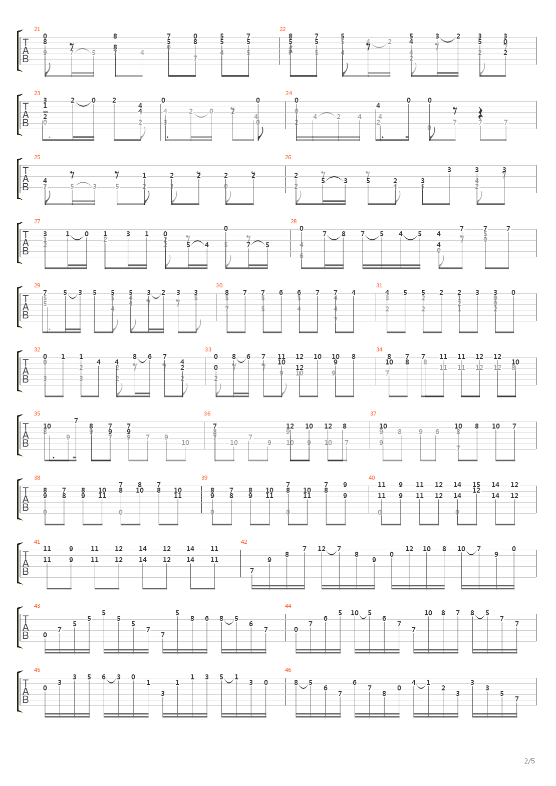 Bwv 1001 Fugue吉他谱