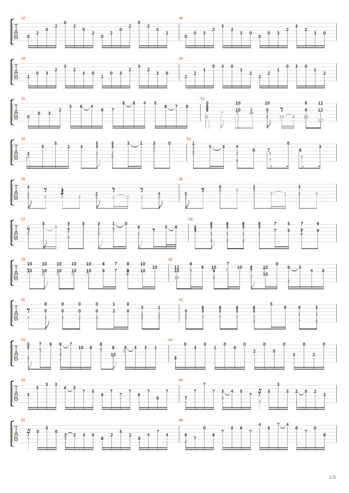 Bwv 1001 Fugue吉他谱