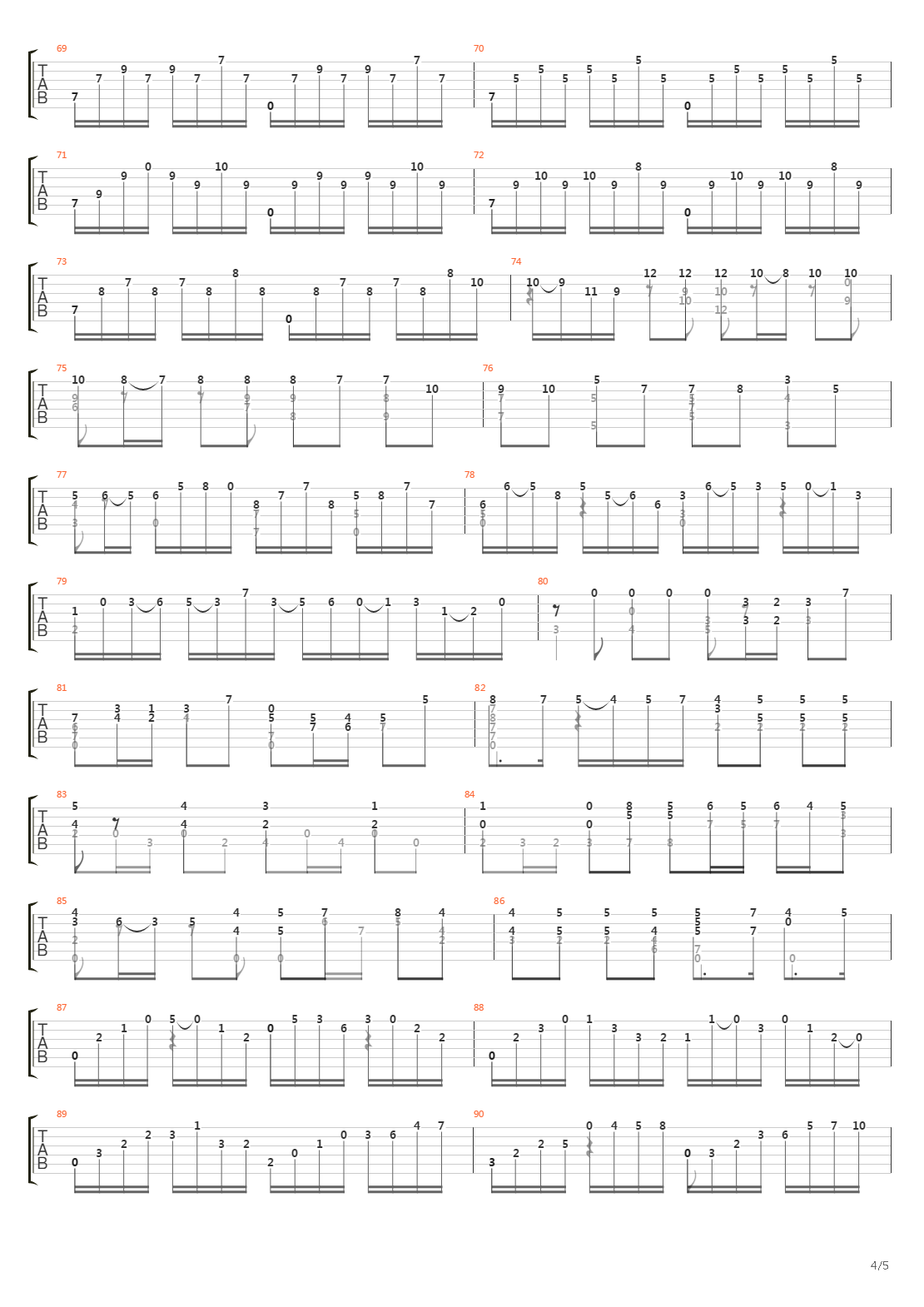 Bwv 1001 Fugue吉他谱