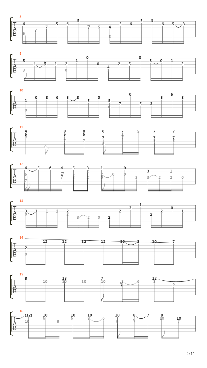 Bwv 1001 Fugue吉他谱