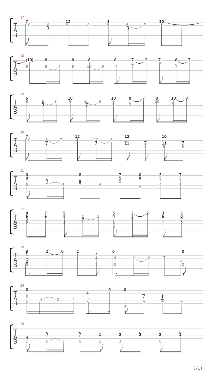 Bwv 1001 Fugue吉他谱