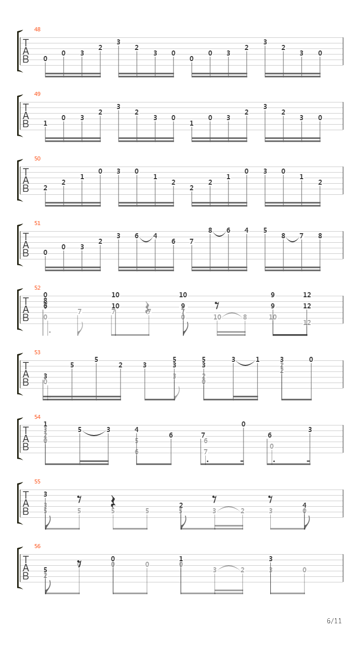 Bwv 1001 Fugue吉他谱