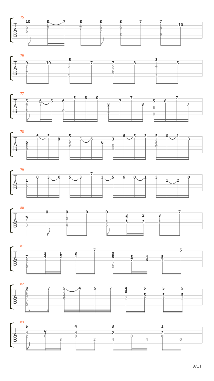 Bwv 1001 Fugue吉他谱