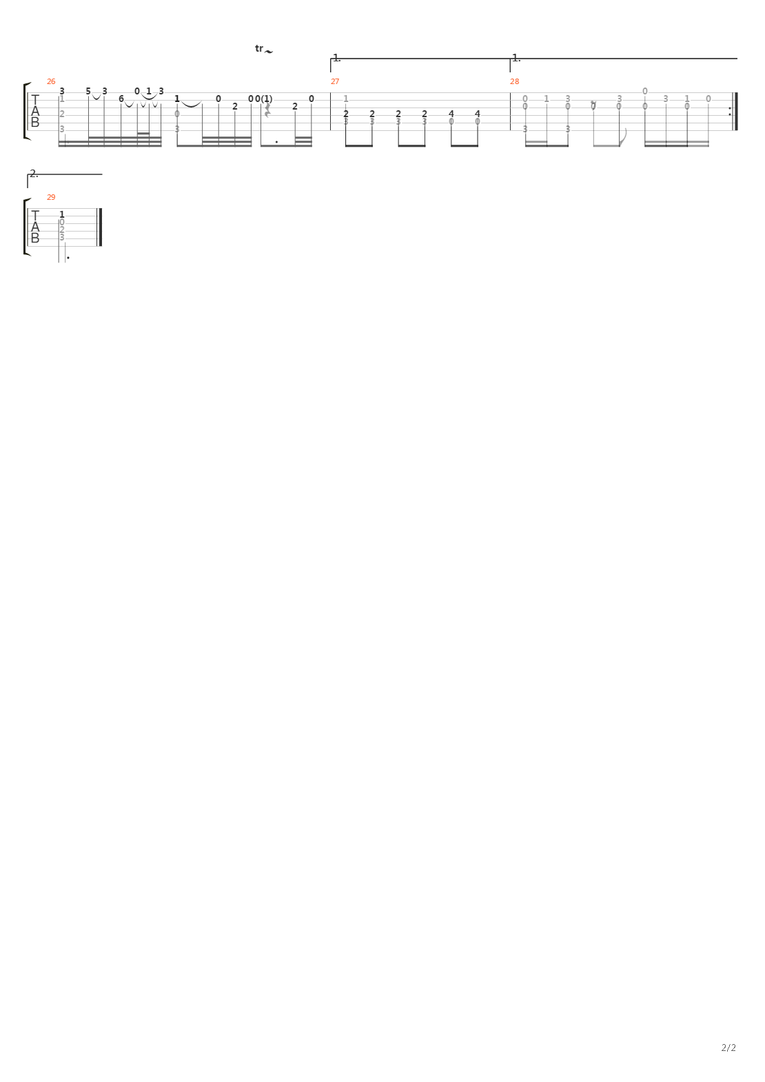 Bwv 1003 Andante吉他谱