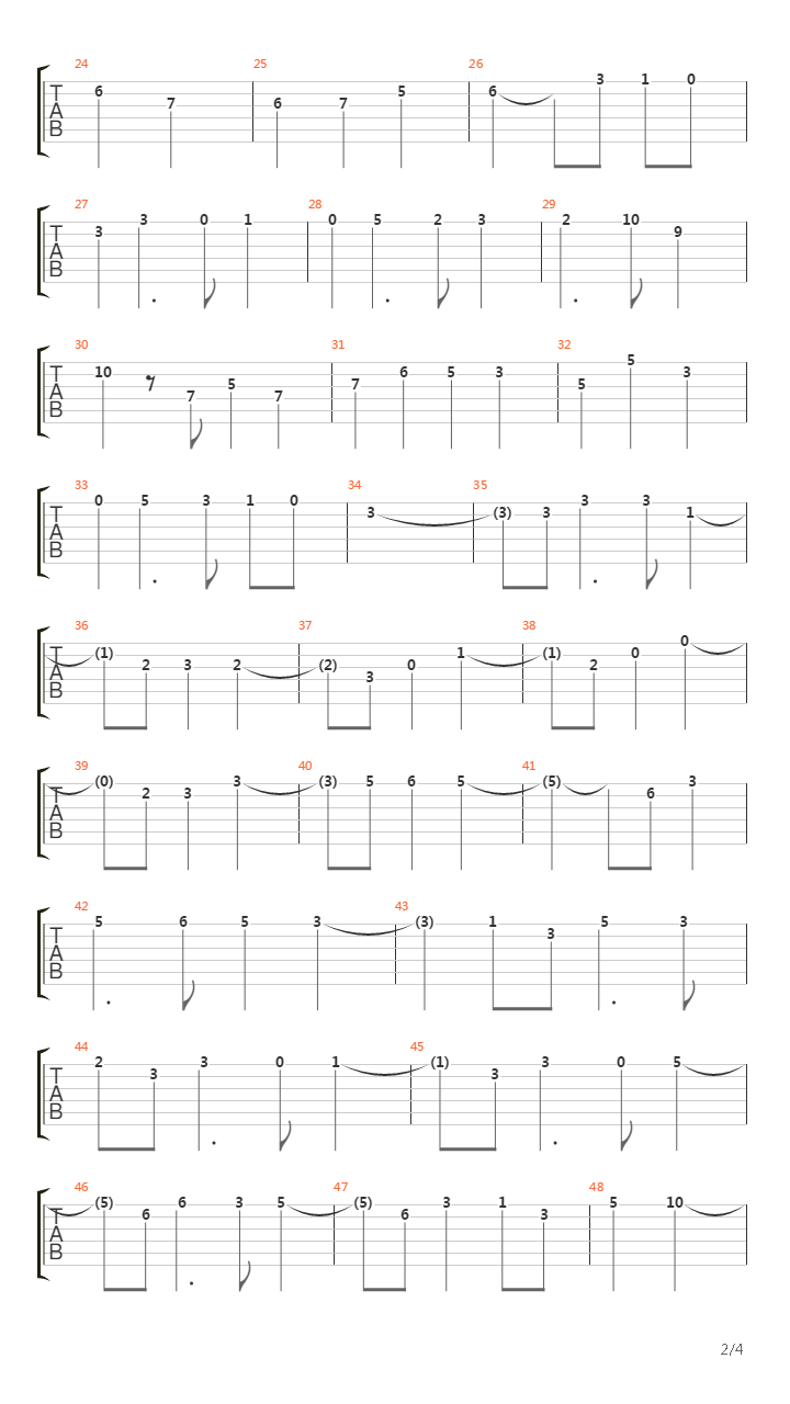 Bwv 1080 - Contrapunctus I吉他谱