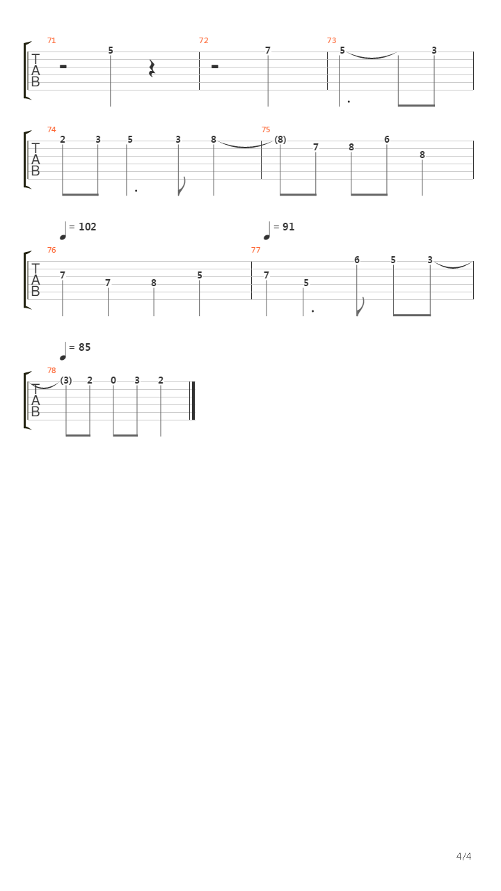 Bwv 1080 - Contrapunctus I吉他谱