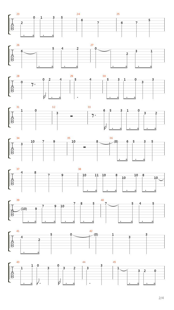 Bwv 1080 - Contrapunctus Ii吉他谱