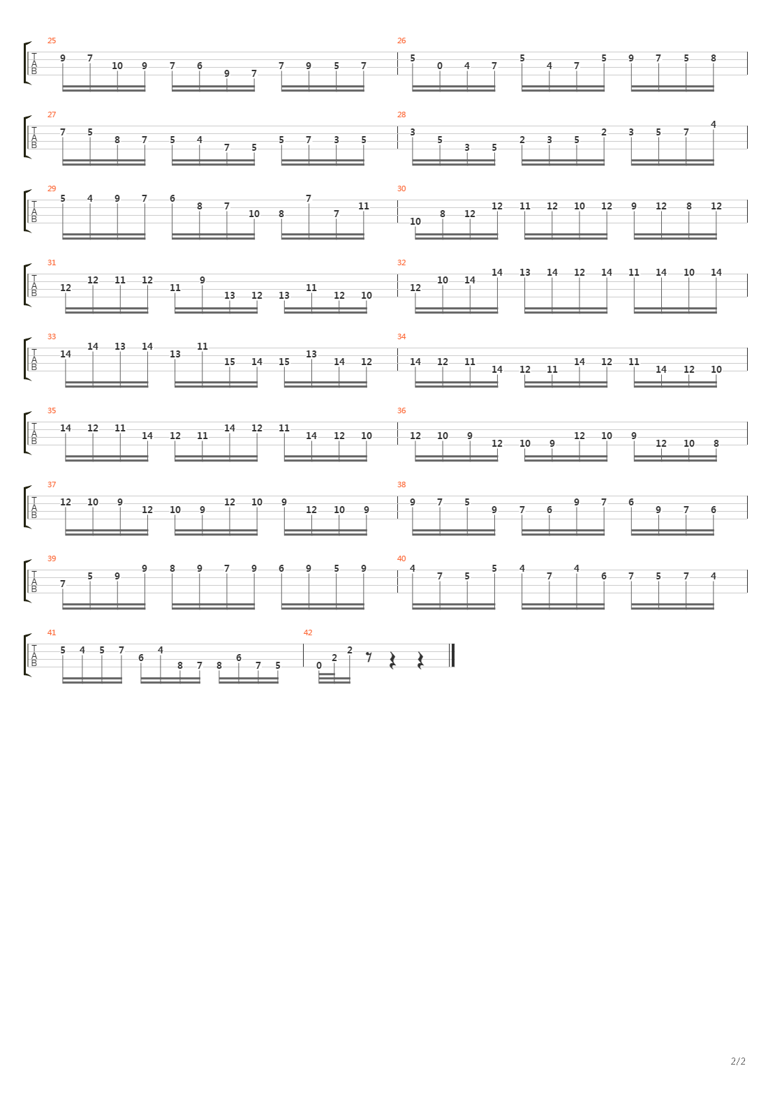 Fugue吉他谱