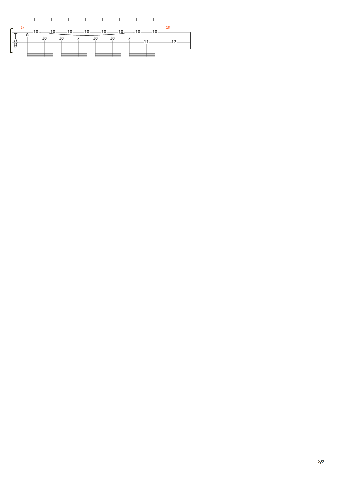 Fugue吉他谱