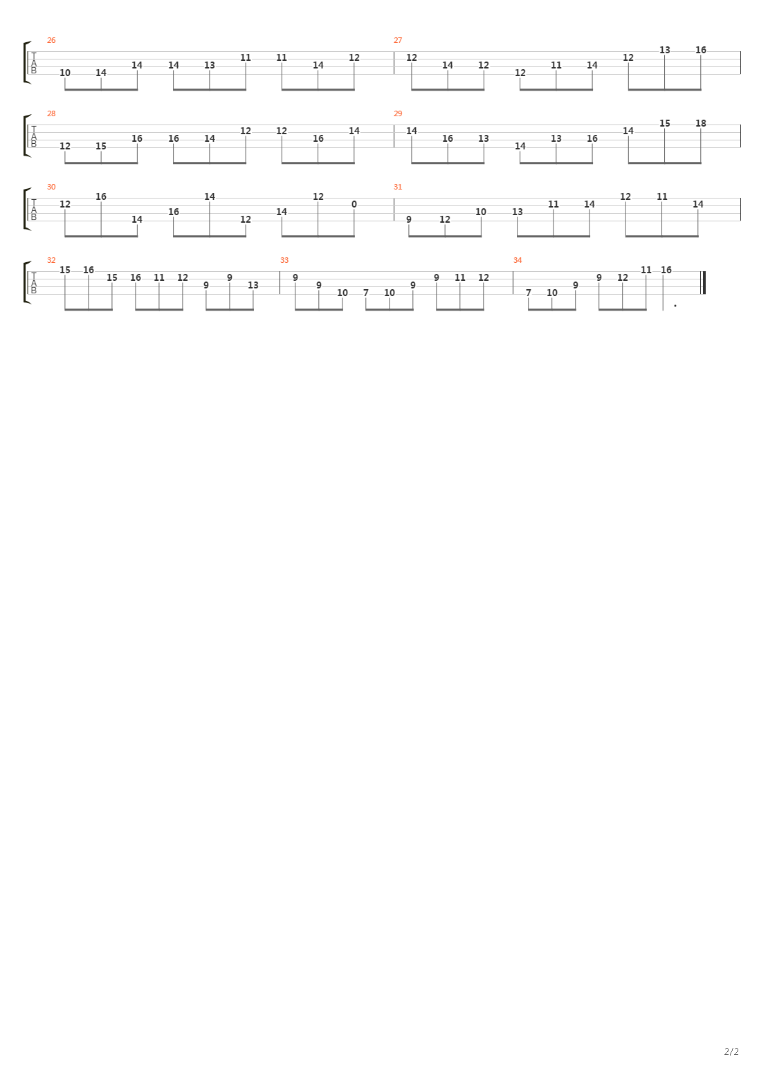 Partitia No1吉他谱