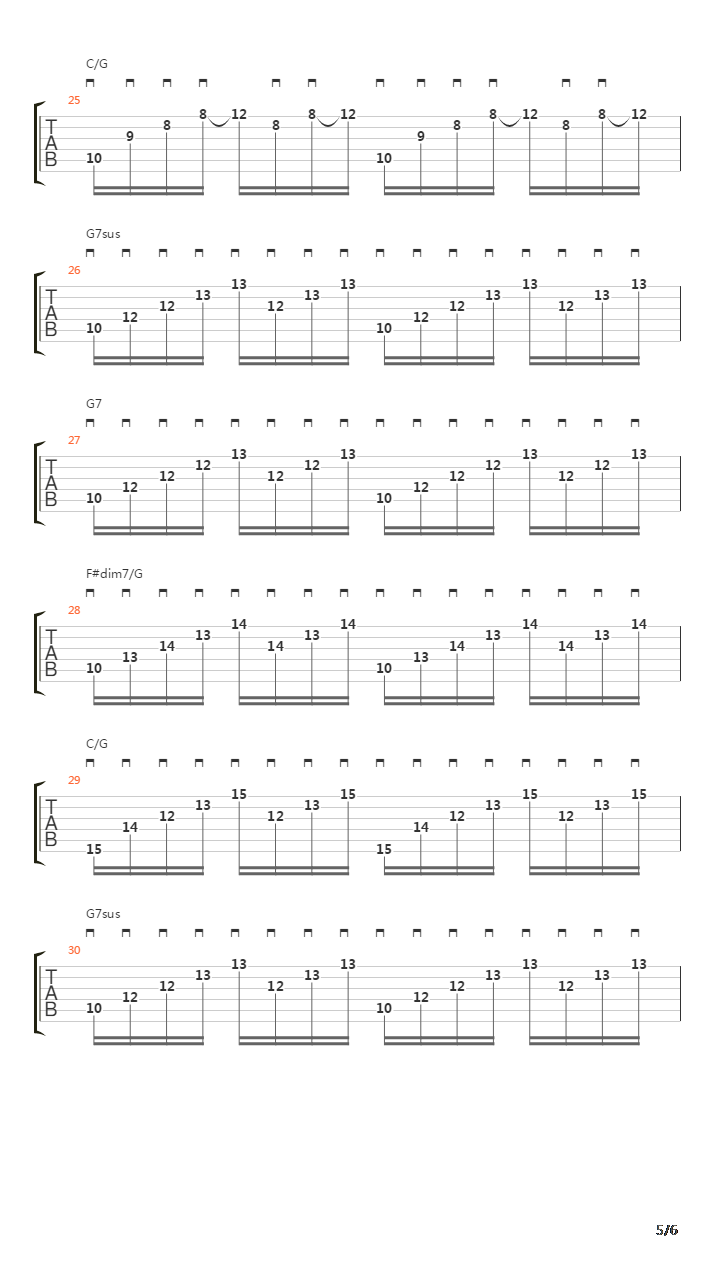 Prelude No 1 In C Major吉他谱