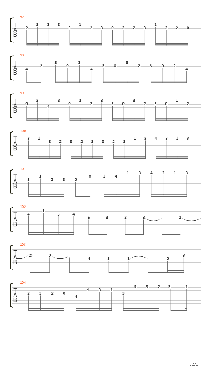 Toccata And Fugue In D Minor(托卡他与赋格)吉他谱