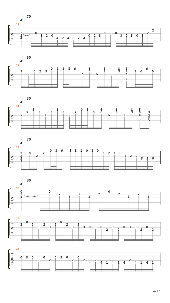Toccata And Fugue In D Minor(托卡他与赋格)吉他谱