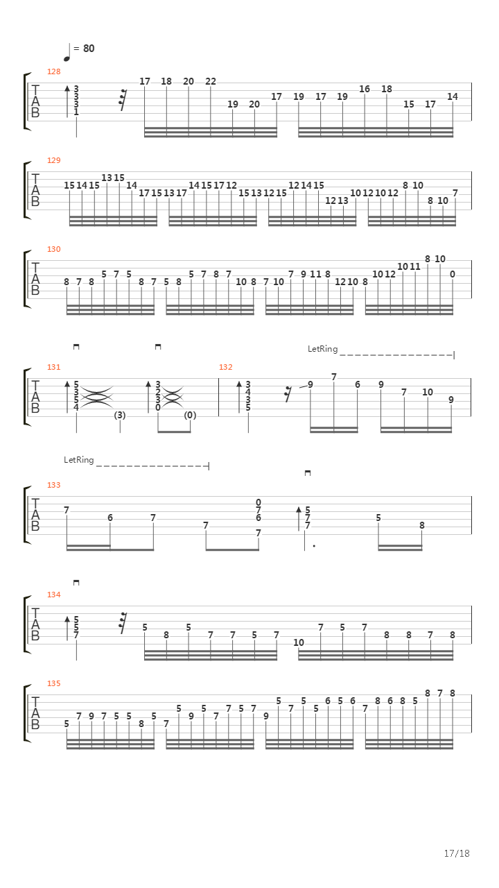 Toccata And Fugue(托卡他与赋格)吉他谱