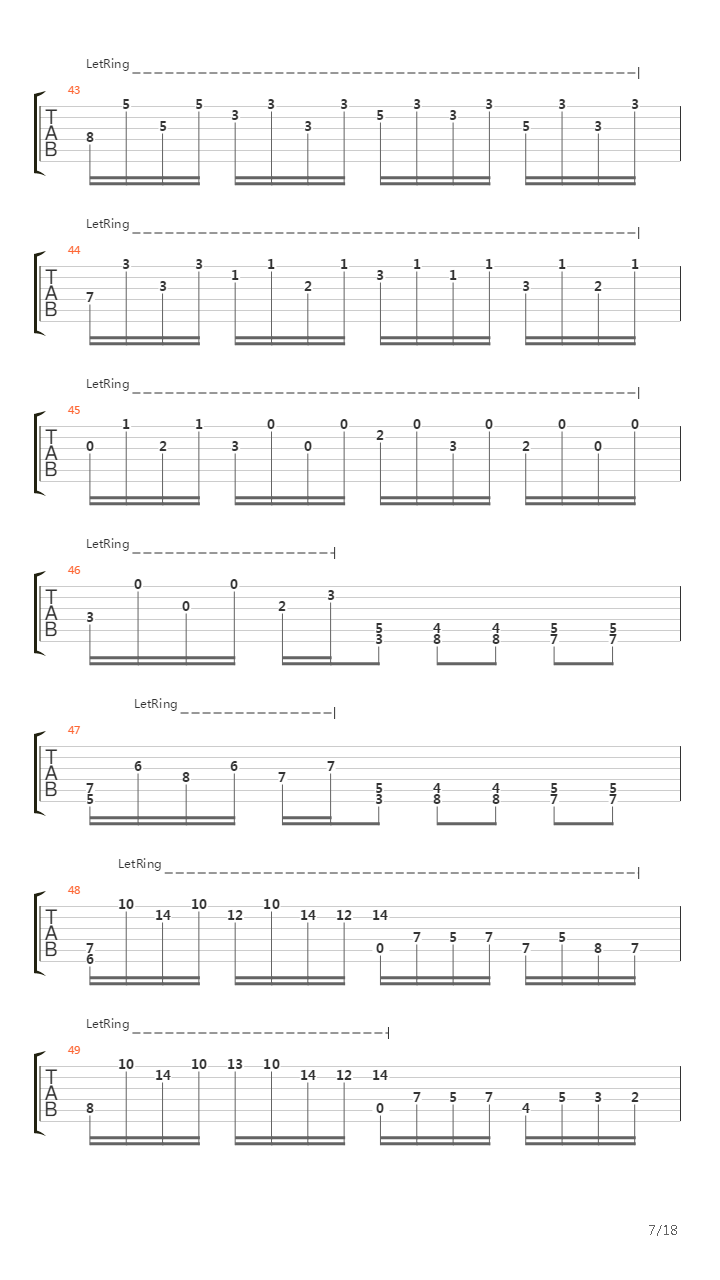 Toccata And Fugue(托卡他与赋格)吉他谱