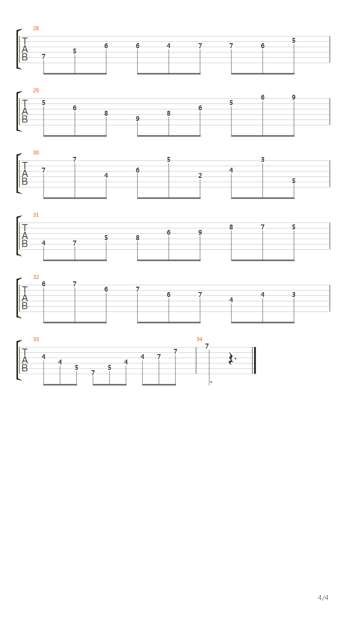 Violin Solo No 1 In B Minor吉他谱