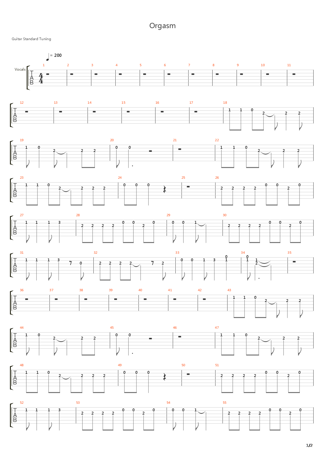 Orgasm吉他谱