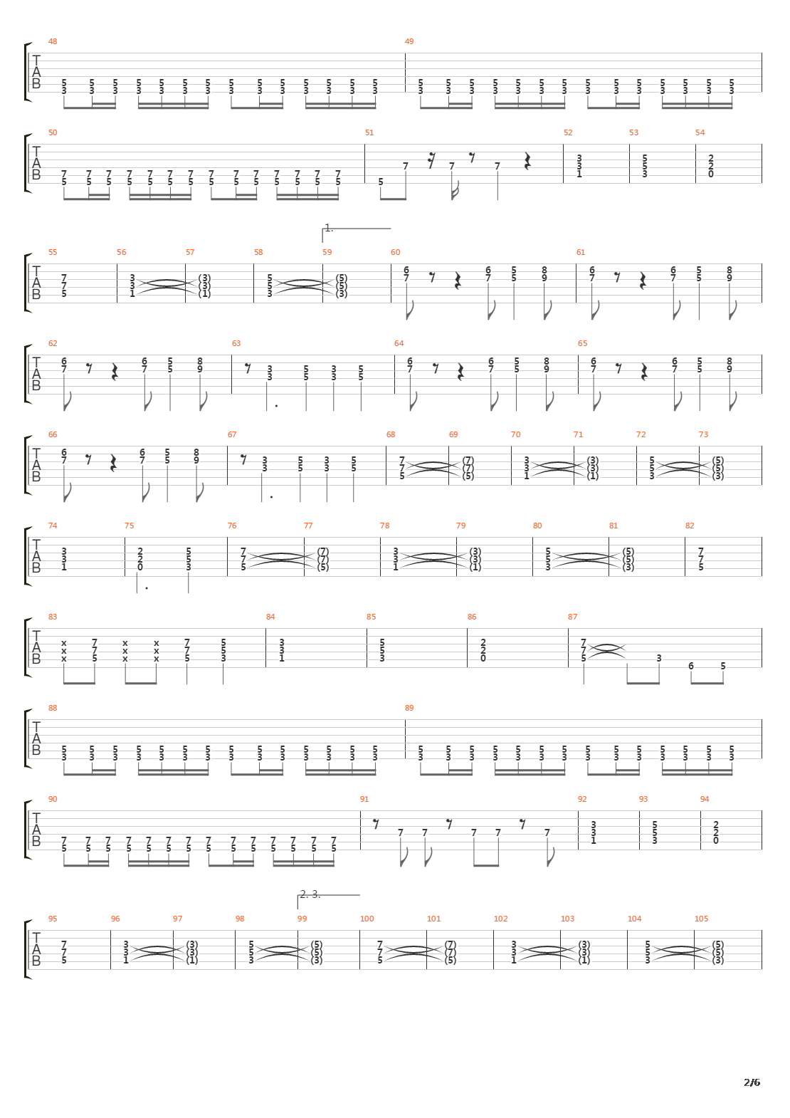 X吉他谱