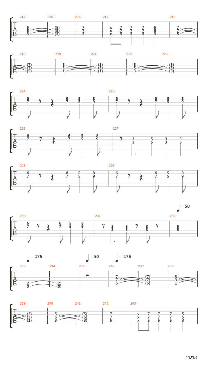 X吉他谱