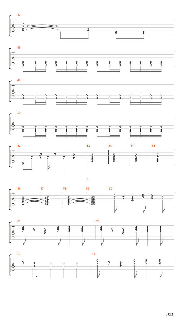 X吉他谱