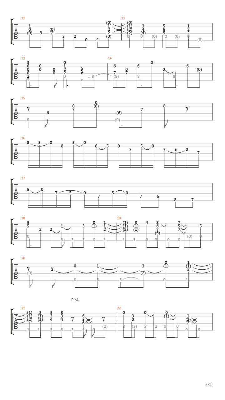Classical Gas (Walk Don't Run) Interlude吉他谱